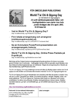 swedish translation of world tai chi & qigong day press release
