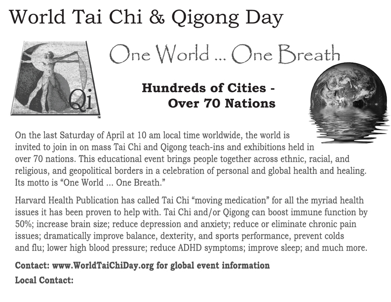 flyer icon for world tai chi day